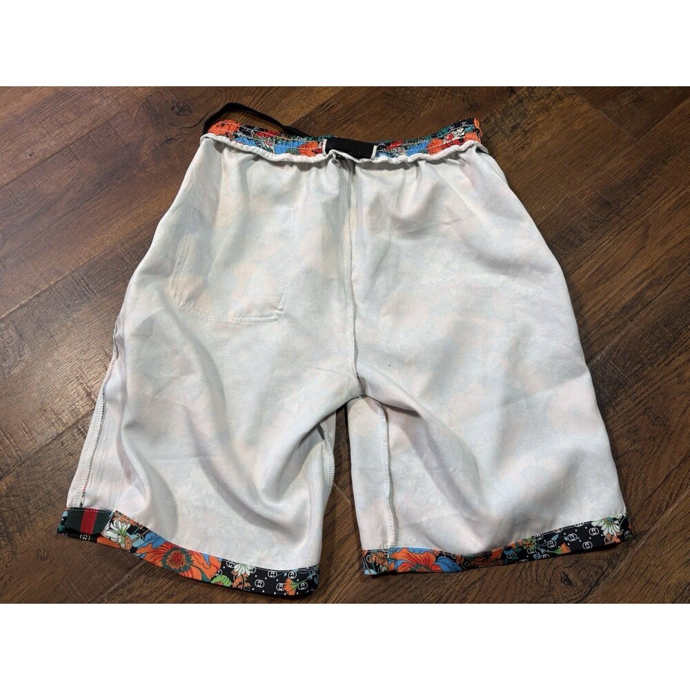 Gucci Men's Multicolor Floral Shorts 9" Inseam Pockets Elastic Drawstring - Picture 7 of 11